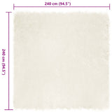 Faux Sheepskin Rug TAFALLA White 240 x 240 cm Polyester 42021468