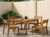 Garden Dinner Table Natural 70 x 68.5 x 75 cm Solid Acacia Wood 901247