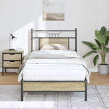 Bed Frame without Mattress Sonoma Oak 80x200 cm Engineered Wood 4106935
