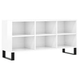 TV Cabinet High Gloss White 103.5x30x50 cm Engineered Wood 826998