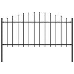 ZNTS Garden Fence with Spear Top Steel 144940