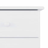 Chest of Drawers ALTA White 77x35x73 cm Solid Wood Pine 353922