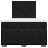 Box Spring Bed with Mattress Black 120x190 cm Small Double Velvet 3290854