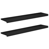 Stair Treads 2 pcs 110 x 30 x 2 cm Black Solid Beech Wood 3446182