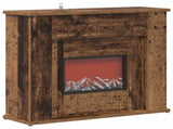 Fireplace with LED Strip Old Wood 63 x 20 x 54.5 cm 8021101