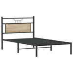 Bed Frame without Mattress Sonoma Oak 100x200 cm Engineered Wood 4106787