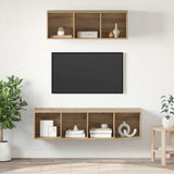 TV Cabinet Set Wall-mounted 2 pcs Artisan Oak Engineered Wood 3393356