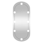ZNTS Wall Mirror with LED Lights 35x80 cm Glass Oval 3189162