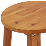 Bar Stool Set of 8 Natural wood Solid Acacia wood Standard 3115986