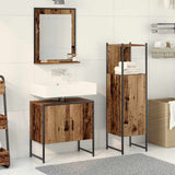 Bathroom Furniture Set with Door 3 pcs Brown 33 x 33 x 102.5 cm 3334357