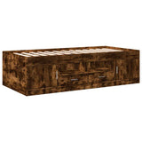 Daybed with Drawers without Mattress Smoked Oak 90x190 cm Single 3280255