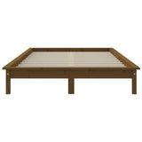 820544 Bed Frame without Mattress Honey Brown 140x200 cm Solid Wood