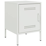 ZNTS Bedside Cabinets 2 pcs White 36x39x50.5 cm Steel 842921