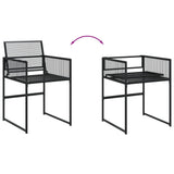 Garden Dining Set Black 3295034