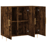 Sideboard Smoked Oak 90x34x80 cm Engineered Wood 828097