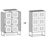 ZNTS Highboard White 68x39x123 cm Steel 853355