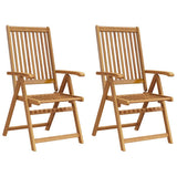 Folding Garden Chairs 2 pcs Solid Acacia Wood Brown 41820