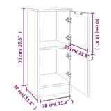 ZNTS Sideboards 2 pcs Grey Sonoma 30x30x70 cm Engineered Wood 817021