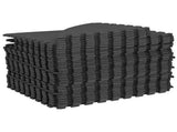 Pool Ground Mat 36 pcs 350 cm Round EVA Foam Black 42042639