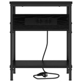 Bedside Cabinet 2 pcs Black Oak 38 x 30 x 48 cm Engineered Wood 859581
