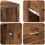 Corner Desk with Drawer Old Wood 102 x 88 x 75 cm 3337279