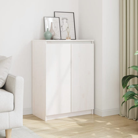 Sideboard White 60x36x84 cm Solid Pinewood 808109