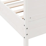 Bed Frame without Mattress White 135x190 cm Double Solid Wood Pine 3216183