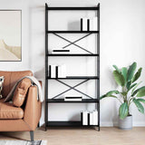 Bookshelf Black Oak 80 x 30 x 189.5 cm Engineered Wood 868407