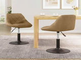 Swivel Dining Chairs 2 pcs Faux leather Brown 46 x 44 x 77.5 cm 335325