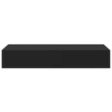 Wall-mounted Drawer Shelf Black 60x23.5x10cm MDF 330257