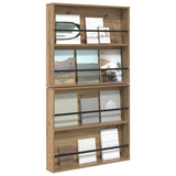 Magazine Rack 2 pcs Artisan Oak 80 x 12 x 70 cm Engineered Wood 890851