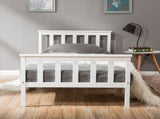 Single Bed White 3ft Solid Pine Wooden Bed Frame for Adults, Kids 190 x 90 cm WF038853KAA