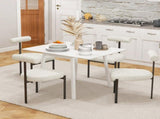 Solid Wood Folding Dining Table, Drop Leaf Table for 2-4 People, Rectangle Kitchen Table for Small T3398P342218