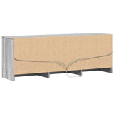 TV Cabinet with LED Grey Sonoma 140x34x50 cm Engineered Wood 3307924