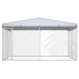 Outdoor Dog Kennel with Roof 382x382x225 cm 145029