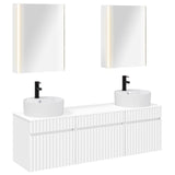 Bathroom Cabinet Set 5 pcs White Engineered Wood 3406607
