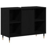 Bathroom Cabinet Black 80 x 33 x 60 cm Engineered Wood 873894