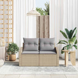 Garden Sofa with Cushion 123 x 62 x 69 cm Poly Rattan 42006775