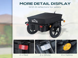 Cargo Trailer Bike Stroller Garden Trolley W/Carrier Utility Luggage & Wheels Black T3398P349474