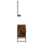 ZNTS 2 Piece Bathroom Cabinet Set Smoked Oak Engineered Wood 3214336