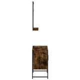 ZNTS 2 Piece Bathroom Cabinet Set Smoked Oak Engineered Wood 3214336