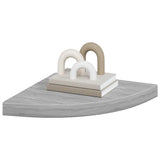 Wall Corner Shelves 4 pcs Concrete Grey 35x35x3.8 cm MDF 326644