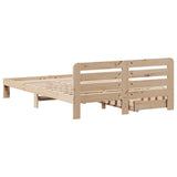 Bed Frame without Mattress 135x190 cm Double Solid Wood Pine 3309869