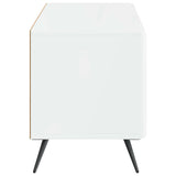 TV Cabinet High Gloss White Engineered Wood 897559