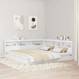 Bookcase Bed with Headboard White 180 x 200 cm Engineered wood 3335744