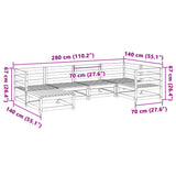 6 Piece Garden Sofa Set Impregnated Wood Pine 3299522