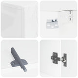 Bathroom Wall Cabinet DELFT High Gloss White 30 x 31 x 59 cm 897029