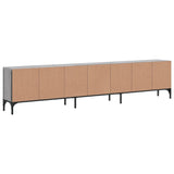 TV Cabinet with Drawer Grey Sonoma 200x25x44 cm Engineered Wood 838991