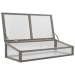 ZNTS Raised Bed with Greenhouse 110x54x120 cm Solid Fir Wood 316472
