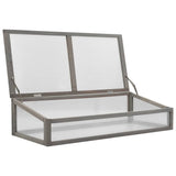 ZNTS Raised Bed with Greenhouse 110x54x120 cm Solid Fir Wood 316472